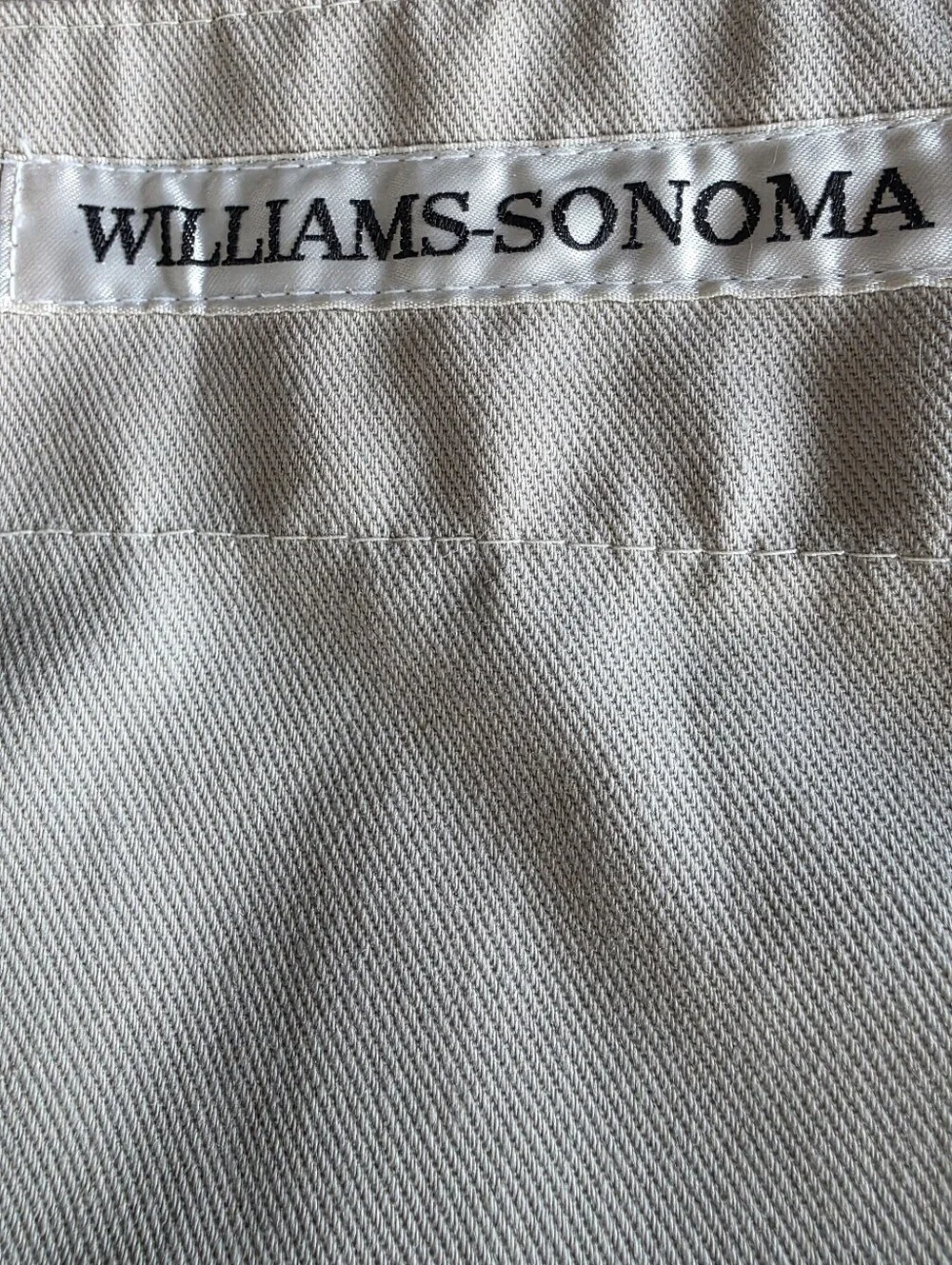 Williams Sonoma Y2K Vintage Heavy Duty Chef Apron Made in USA Beige